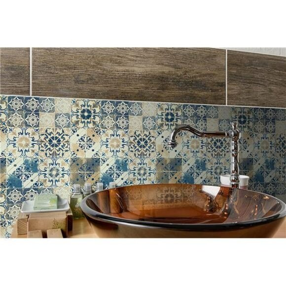 Kitchen Wallpaper Peel and Stick Wallpaper 17.7"x118"Vintage Contact Paper - Picture 2 of 6